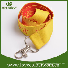 Factory custom plain Detactable woven lanyards no minimum order